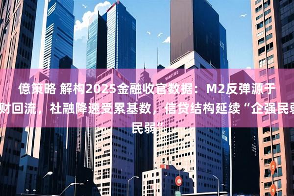 億策略 解构2025金融收官数据：M2反弹源于理财回流，社融降速受累基数，信贷结构延续“企强民弱”